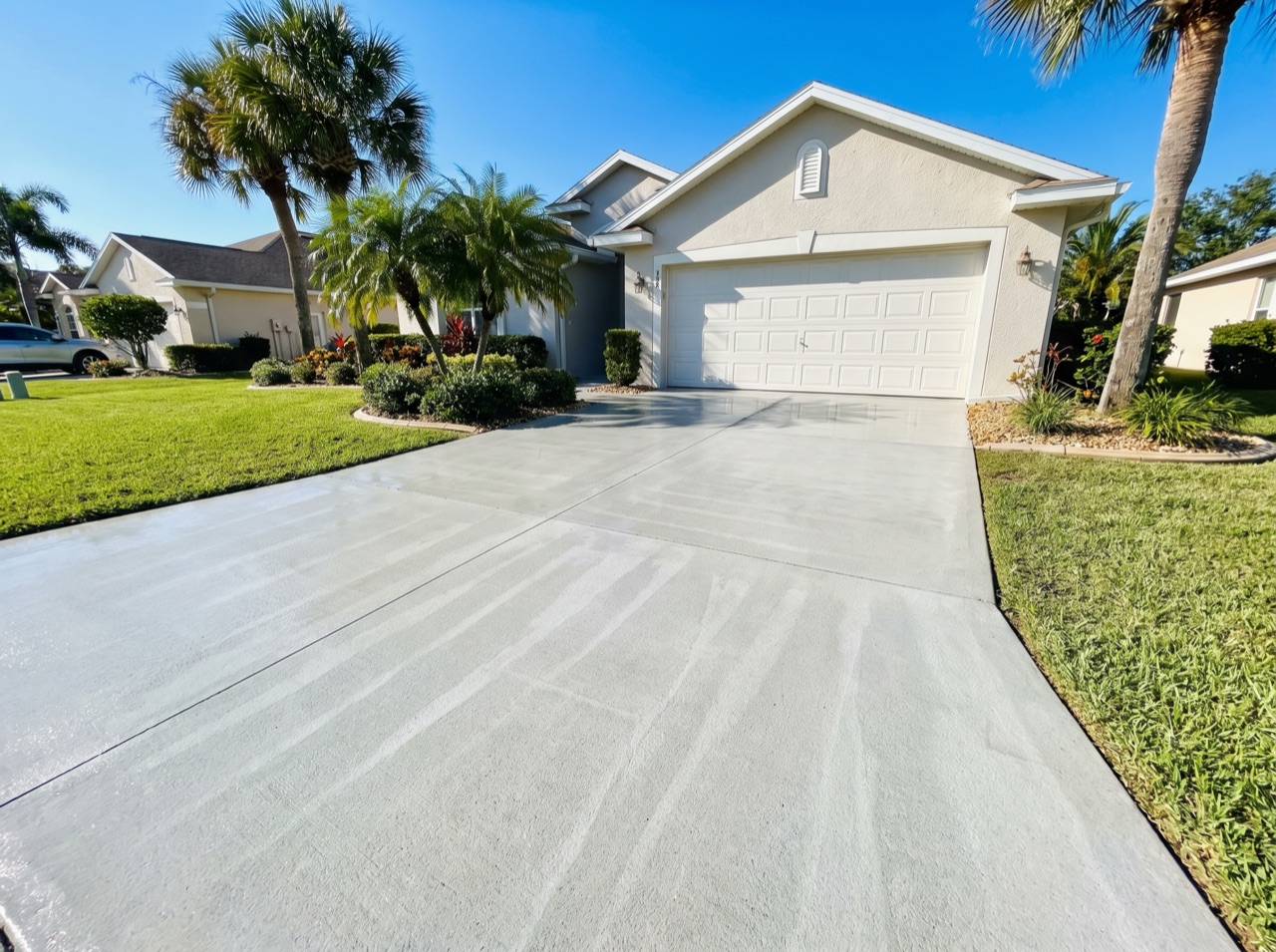 Driveway after cleaning