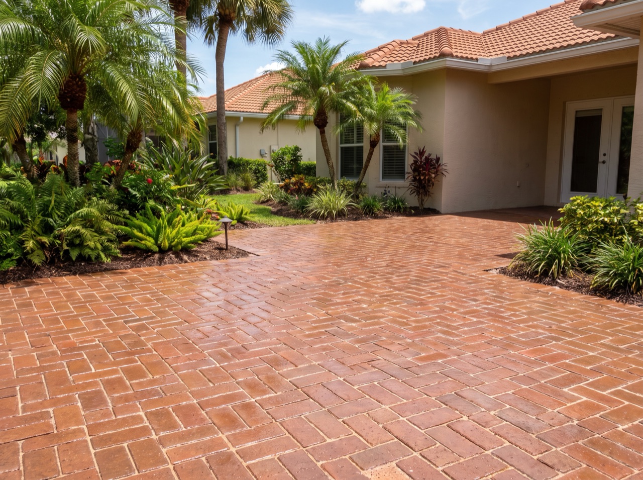 Paver patio after